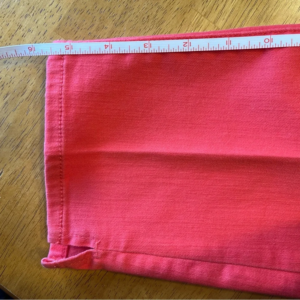 Talbots Pedal Pusher Vibrant Cropped Jeans in Coral - Picture 4 of 5
